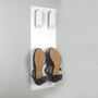 Slimline Wall Mount Metal Two Pair Shoe Rack Storage, thumbnail 2 of 2