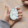 Stripy Initial Easter Egg Decoration, thumbnail 2 of 2