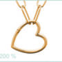 18k Gold Vermeil Plated Heart Charm Bracelet, thumbnail 5 of 6
