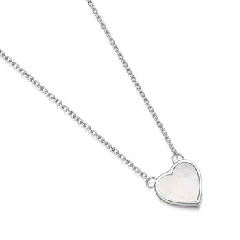 Personalised Sterling Silver Small Pearl Heart Necklace, 10 of 10