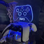 Personalised LED Light Neon Green Dual Controller Stand, thumbnail 4 of 6