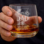 Whisky Gifts Personalised Super Dad Whisky Glass, thumbnail 2 of 5