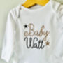Personalised Embroidered Baby Vest, thumbnail 3 of 3