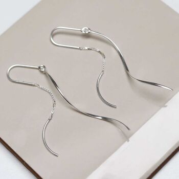 Sterling Silver Falling Threader Earrings, 5 of 8