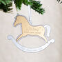 Metallic Rocking Horse First Christmas Decoration, thumbnail 1 of 2