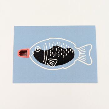 Soy Sauce Fish Mini Print 10cm X 7cm, Japanese Prints, 3 of 3