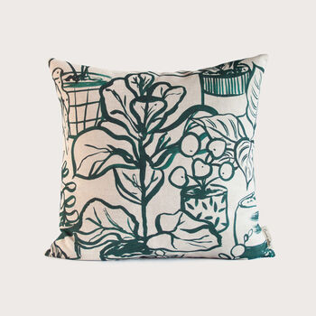 Houseplant Natural And Green Cushion, 7 of 8