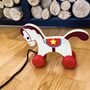 Children's Wooden Horse Pull Along Toy, thumbnail 3 of 6