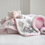 Personalised Pink Blanket And Comforter Set, thumbnail 2 of 10