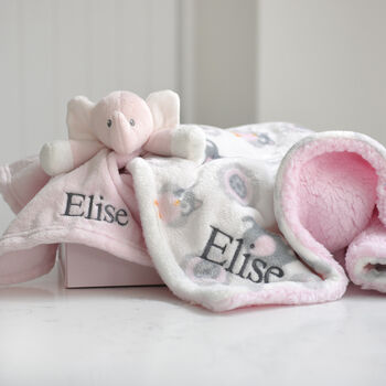 Personalised Pink Blanket And Comforter Set, 2 of 10