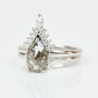 Pear Shape Grey Diamond Engagement Ring, thumbnail 2 of 2