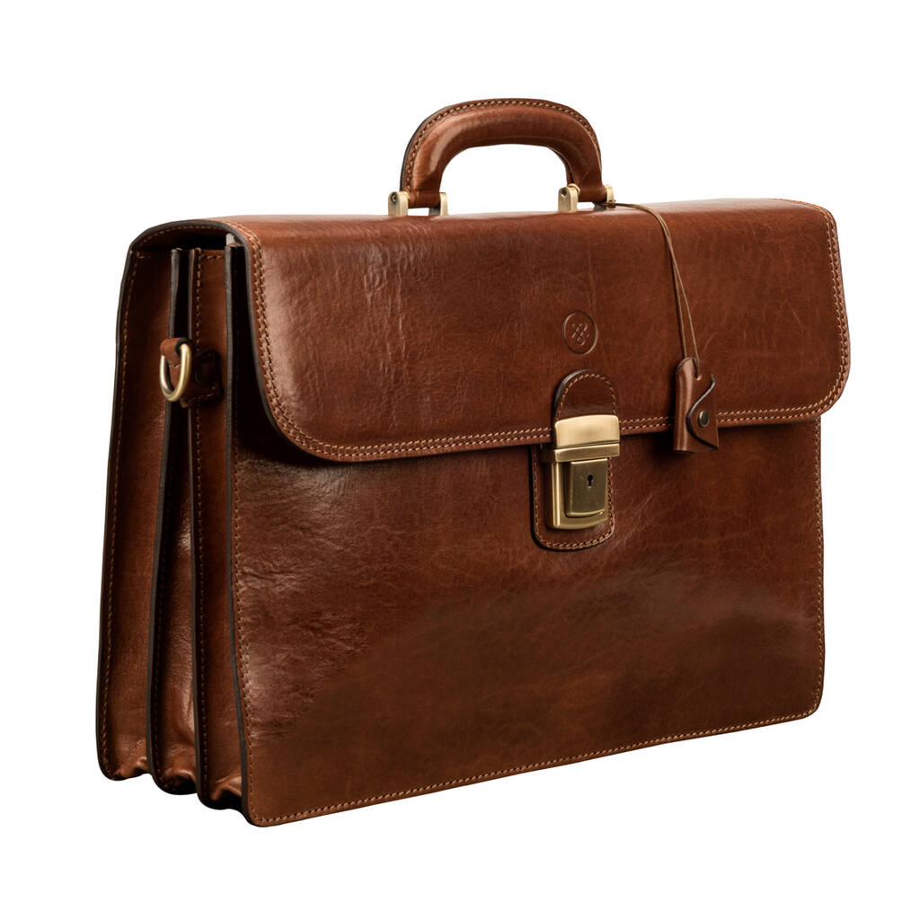 Classic Italian Leather Men's Briefcase 'Paolo3' By Maxwell Scott Bags ...