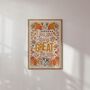 'You Are Doing Great' Typography Art Print, Unframed, thumbnail 2 of 5