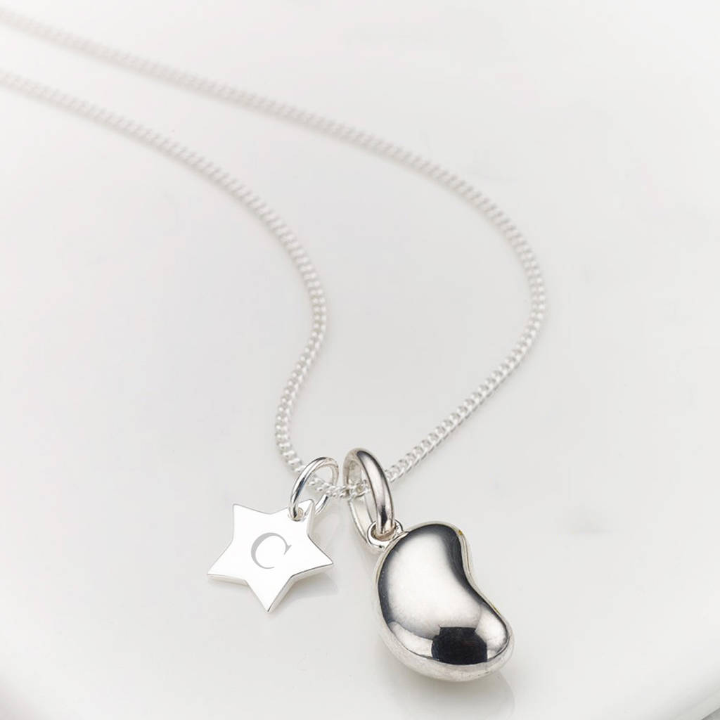 personalised sterling silver jelly bean necklace by molly brown london