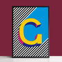 Letter G Print Alphabet Initial Personalised Art Print, thumbnail 1 of 3
