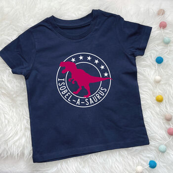 Personalised Dinosaur Kids T Shirt, 3 of 9