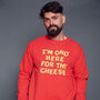 Men's Only Here For The Cheese Christmas Sweatshirt, thumbnail 1 of 5