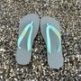 Light Grey Natural Rubber Flip Flops, thumbnail 1 of 6