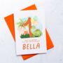 Personalised Children's Brontosaurus Birthday Card, thumbnail 3 of 4