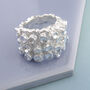 Solid Silver Organic Textured Statement Ring, thumbnail 3 of 7