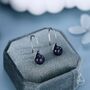 Sterling Silver Genuine Black Freshwater Pearl Hook Earrings, thumbnail 1 of 10