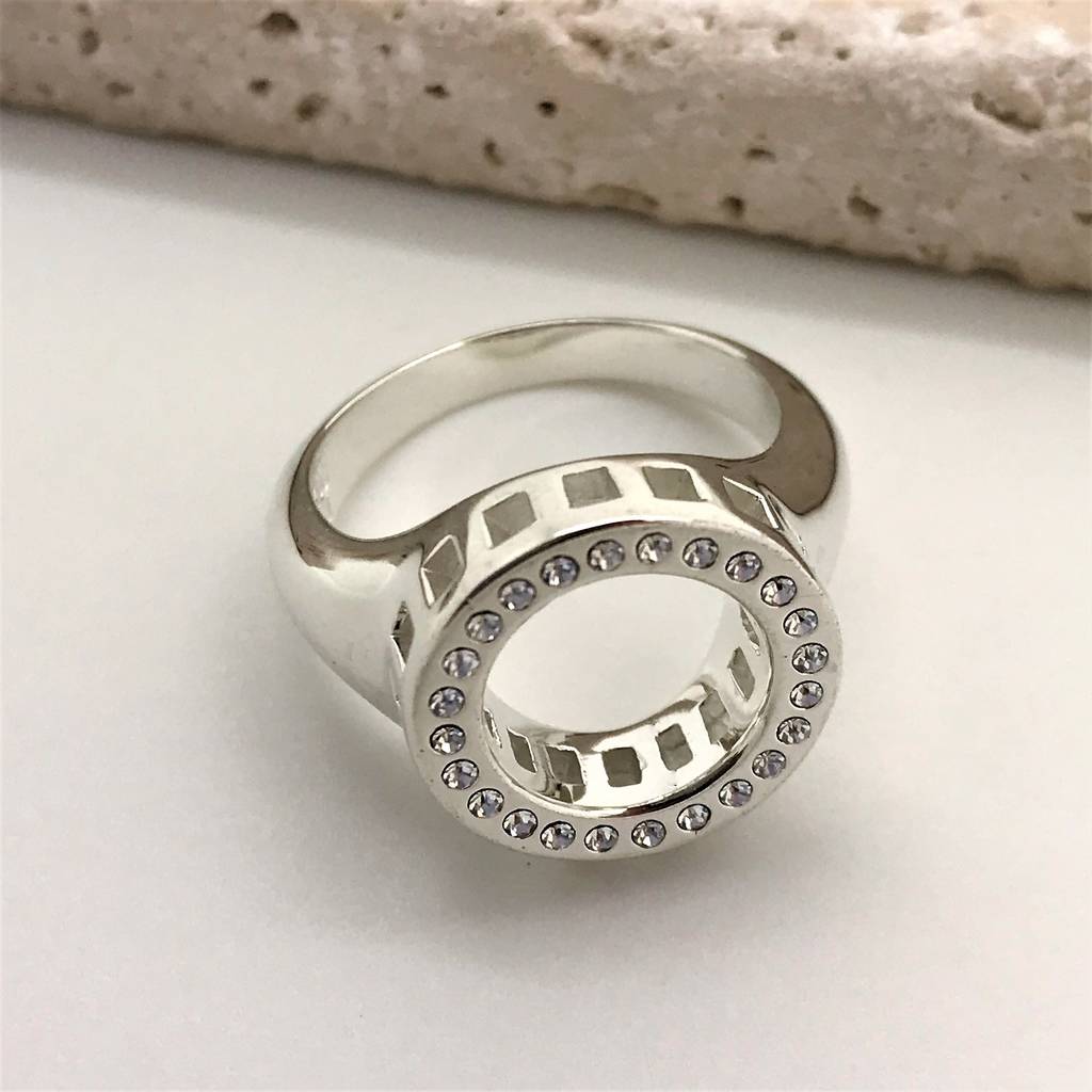 Art Deco Round Ring By Lucy Quartermaine | notonthehighstreet.com