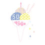 Happy Birthday Three Scoop Ice Cream Greeting Card, thumbnail 2 of 2