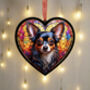 Chihuahua Stained Glass Effect Heart Suncatcher, thumbnail 3 of 7