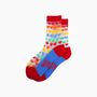 Rainbow Love Hearts Combed Cotton Sheer Pop Socks, thumbnail 3 of 4