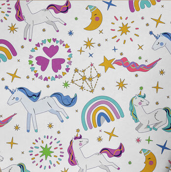 Wrapping Paper Unicorns, Gift Wrap Roll Or Folded, 2 of 3
