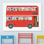 Red London Bus Print, thumbnail 1 of 3