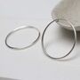 Sterling Silver 45mm Hoop Earrings, thumbnail 7 of 8