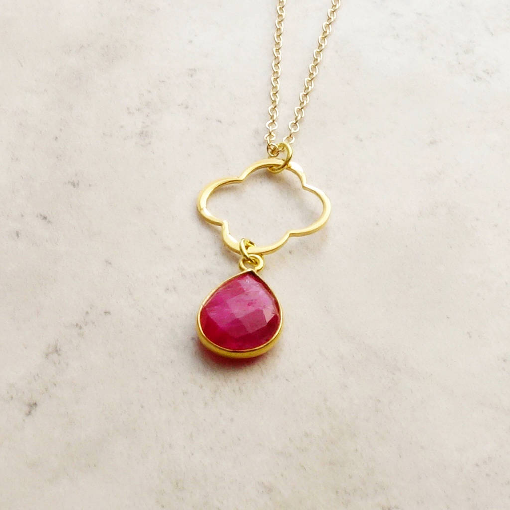 july ruby birthstone necklace by eve&fox | notonthehighstreet.com