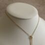 Clover 18 K Gold Plated Pendant Necklace White, thumbnail 2 of 5