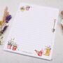 A5 Letter Writing Paper With Watercolour Garden Flowers, thumbnail 3 of 4