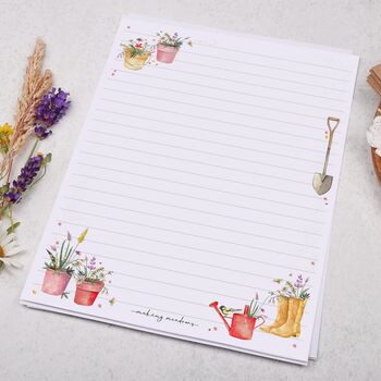 A5 Letter Writing Paper With Watercolour Garden Flowers, 3 of 4
