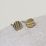 Handmade 18ct Gold Mokume Gane Earrings, thumbnail 3 of 7