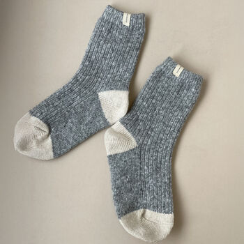 Luxury Ribbed Knit Socks, 2 of 2