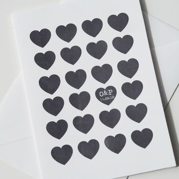 Personalised Chalkboard Love Heart Valentine's Card, 2 of 2