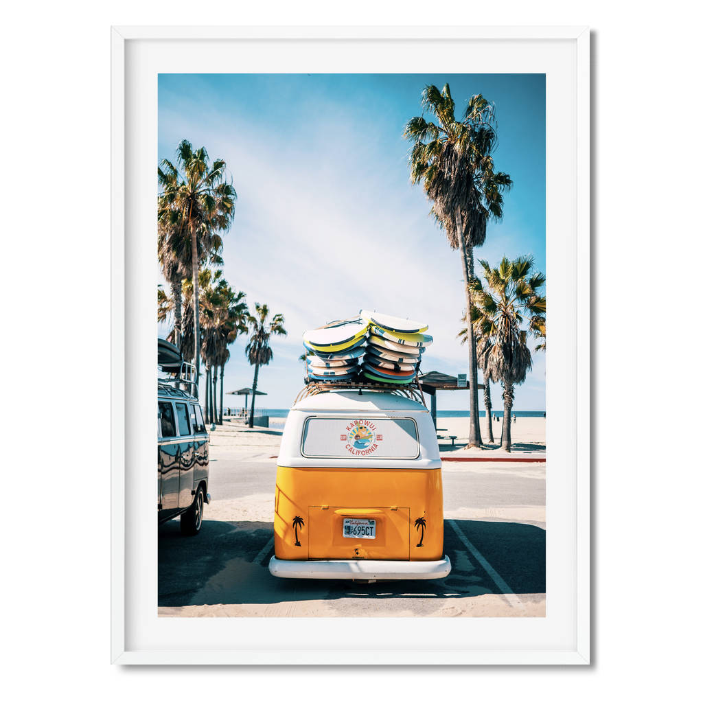 Camper Van Print California Summer Vibes Art Print By Abstract House 