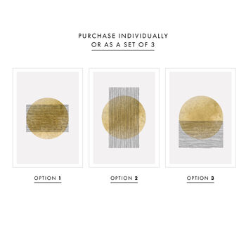 Set Of Three Stone Colour Abstract Art Prints, 2 of 6