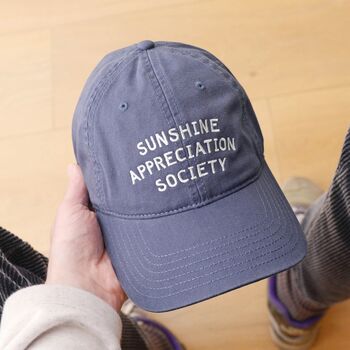 ‘Sunshine Appreciation Society’ Cotton Baseball Cap, 4 of 12