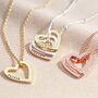 Personalised Family Names Heart Outline Necklace, thumbnail 1 of 9