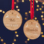 Wooden Personalised Nice List Christmas Bauble, thumbnail 3 of 3