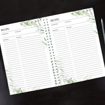 Personalised Botanical Recipe Journal, 2 of 2