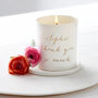Personalised Thank You Scented Candle, thumbnail 1 of 3