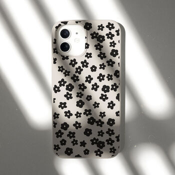 Little Black Flowers Bio Phone Case, 7 of 8