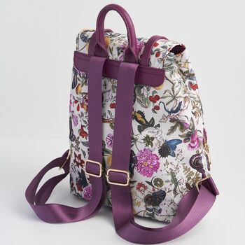 Floral Engravings Small Plum Backpack, 2 of 6