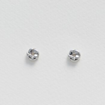 'Our Friendship Knot' Sterling Silver Knot Earrings, 2 of 4