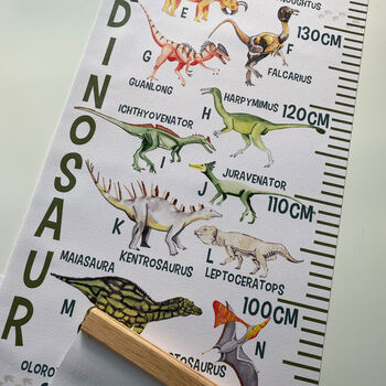 Personalised Abc Alphabet Dinosaurs Height Chart, 3 of 5